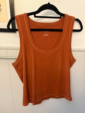 Pilcro Women's Rust Tank in Deep Orange